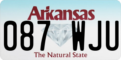 AR license plate 087WJU
