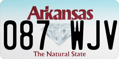 AR license plate 087WJV