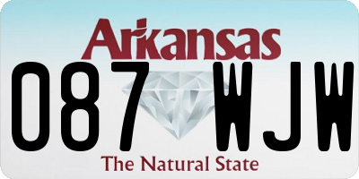 AR license plate 087WJW