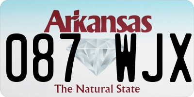 AR license plate 087WJX