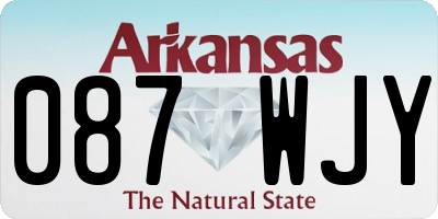 AR license plate 087WJY