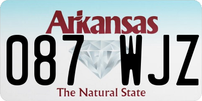 AR license plate 087WJZ