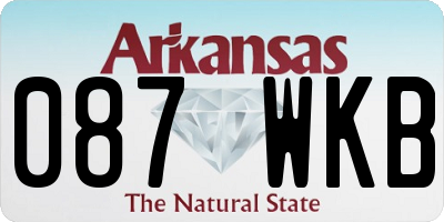 AR license plate 087WKB