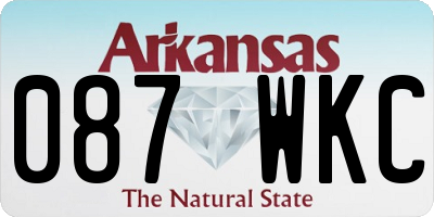 AR license plate 087WKC
