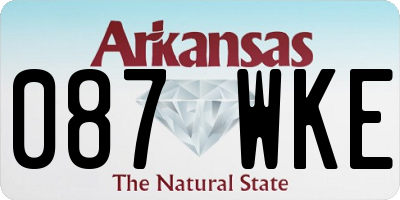 AR license plate 087WKE