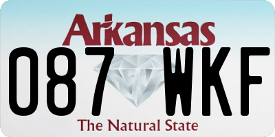 AR license plate 087WKF