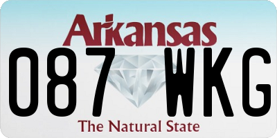 AR license plate 087WKG