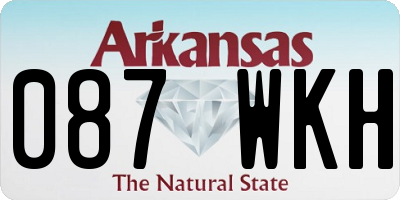 AR license plate 087WKH