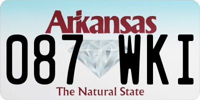 AR license plate 087WKI