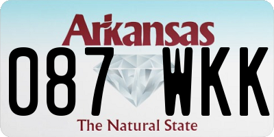 AR license plate 087WKK