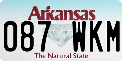 AR license plate 087WKM