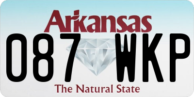 AR license plate 087WKP