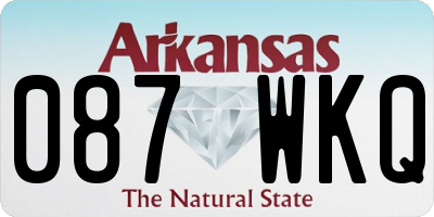 AR license plate 087WKQ