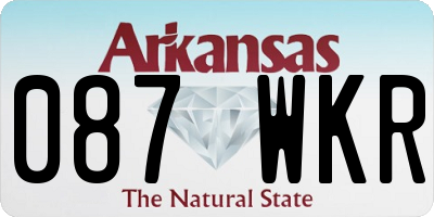 AR license plate 087WKR
