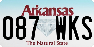 AR license plate 087WKS