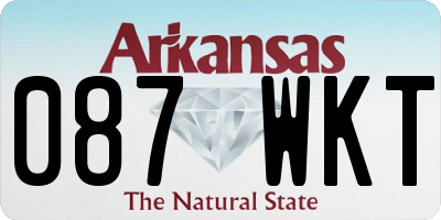 AR license plate 087WKT