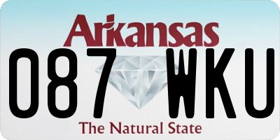 AR license plate 087WKU