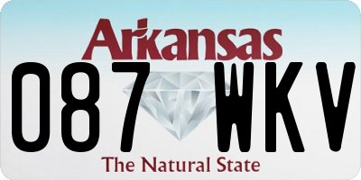 AR license plate 087WKV