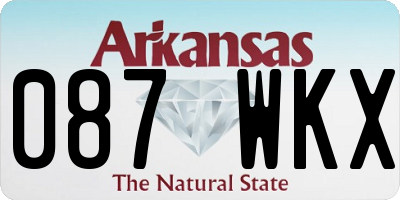 AR license plate 087WKX