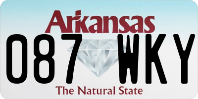 AR license plate 087WKY