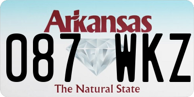 AR license plate 087WKZ