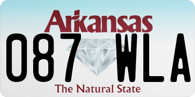 AR license plate 087WLA