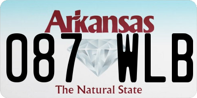 AR license plate 087WLB