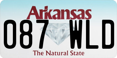 AR license plate 087WLD