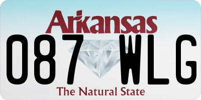 AR license plate 087WLG