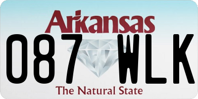 AR license plate 087WLK