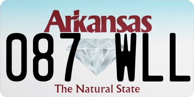 AR license plate 087WLL