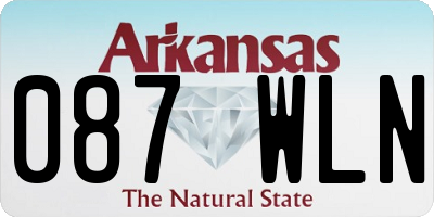 AR license plate 087WLN