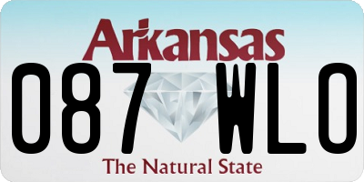 AR license plate 087WLO