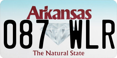 AR license plate 087WLR