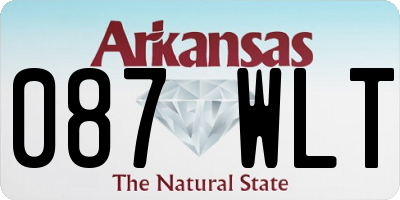 AR license plate 087WLT