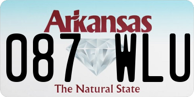 AR license plate 087WLU