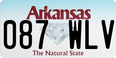 AR license plate 087WLV