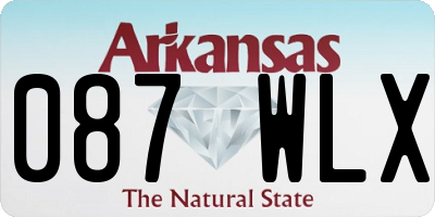 AR license plate 087WLX