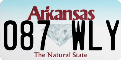 AR license plate 087WLY