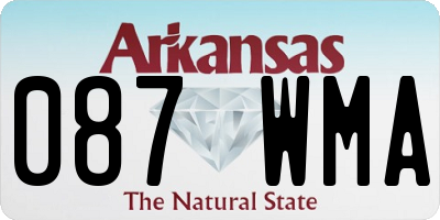 AR license plate 087WMA