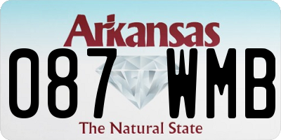 AR license plate 087WMB