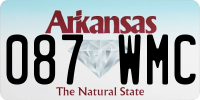 AR license plate 087WMC