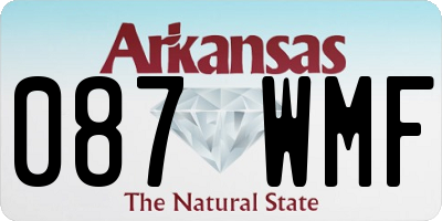 AR license plate 087WMF