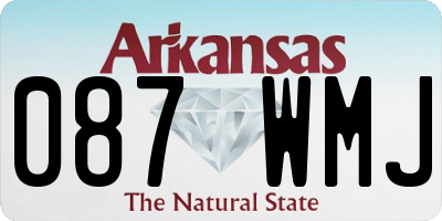 AR license plate 087WMJ
