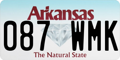 AR license plate 087WMK
