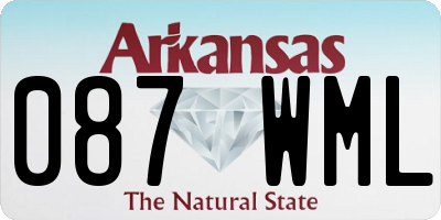 AR license plate 087WML