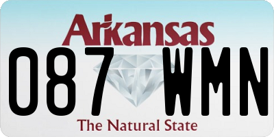 AR license plate 087WMN