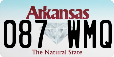 AR license plate 087WMQ
