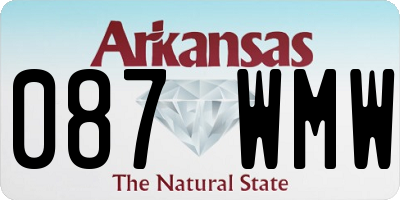 AR license plate 087WMW