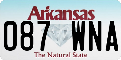 AR license plate 087WNA